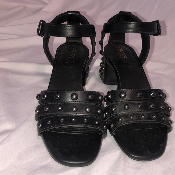 Studded Black Heels - Picture 3 of 4